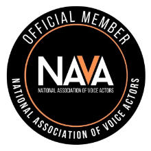 Official member logo for National Association of Voice Actors